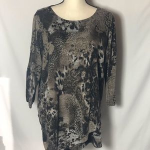Woman’s Cheetah Print Blouse Roz&ALI